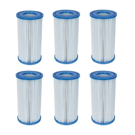 - Bestway Swimming Pool Filter Pump Replacement Cartridge Type III 58012 (6 Pack)