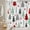 Red Green Gray, variant on Christmas Shower Curtain Red Green White Xmas Tree Snowflake Retro Merry Christmas Vintage Rustic Winter Holiday Black Bathroom Decor Fabric Curtain with Hooks