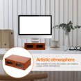 thumbnail image 4 of DEEPCRAFF 1Pc Durable Brown Laptop Wooden Stand with Storage Rack for Home Office, 4 of 6
