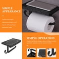 thumbnail image 6 of Raindrops  Toilet Phone Storage Holder over Tank Paper Holders Organizer for Bathroom Black, 6 of 8