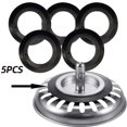 thumbnail image 5 of 5Pcs Replacement Rubber Seal For Franke Strainer Plug Washer For Kitchen Sink Part, 5 of 5