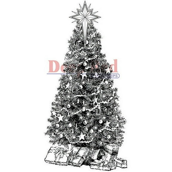 Deep Red 1.5" x 3" Cling Stamp