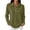BB29_Army Green, variant on Womens Polo Shirts Collared Waffle Knit Blouse Half Button Long Sleeve Solid Casual Henley Pullover Tops Red L