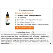 Trachea Cough Elixir - 2 fl oz - for Cats & Dogs (Picky Eaters) - Dry Hacking Cough
