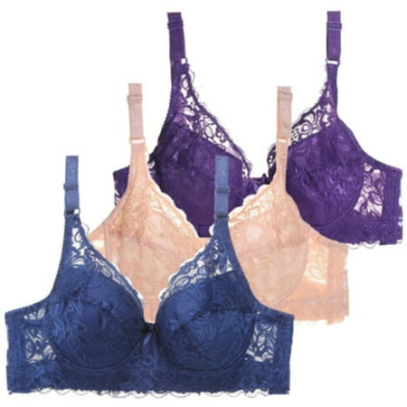Baodmurt Bras Set for Women Lounge & Sleep Adaptive Lingerie  Underwear  Purple1 32C