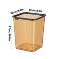 thumbnail image 3 of Ajkijo 12L Plastic Translucent Waste Bin, Modern Durable Bathroom/Kitchen Trash Can with Easy-Clean Round Opening, Orange, 3 of 6