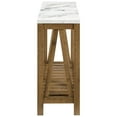 thumbnail image 3 of Walker Edison Modern Farmhouse Faux Marble and Walnut Entryway Table, Faux White Marble/Walnut, 3 of 12