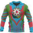 thumbnail image 2 of Sudadera con capucha con estampado 3D de la bandera de Azerbaiyán, con emblema nacional de Azerbaiyán, informal, transpirable, de gran tamaño, para uso diario, 2 of 5