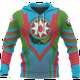 thumbnail image 2 of Sudadera con capucha con estampado 3D de la bandera de Azerbaiyán, con emblema nacional de Azerbaiyán, informal, transpirable, de gran tamaño, para uso diario, 2 of 4