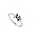 thumbnail image 4 of Cute Tiny Fish Aquatic Ocean Ring .925 Sterling Silver Band Jewelry Female Male Unisex Size 4, 4 of 4