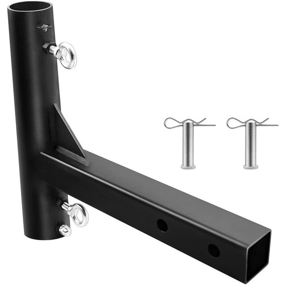 Durable Hitch Mount Flagpole Holder with Double Anti-Wobble Screws for Standard 2-Inch Hitch Receivers