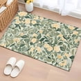 thumbnail image 3 of Spring Rose Front Door Rugs 2x3 ft Vintage Watercolor Yellow Floral Plant Leaf Green Linen Small Rug for Entryway Non Slip Washable Bathroom Door Mat Absorbent Floor Mat for Indoor Entrance, 3 of 9