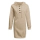thumbnail image 4 of Vestido casual con capucha para mujer: sudadera de manga larga con botones, material de poliéster, ligero, perfecto para el look diario de otoño/invierno., 4 of 5