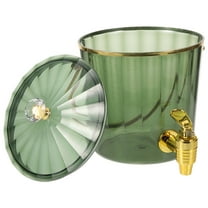 IBASETOY Beverage Dispenser with Spigot for Parties Made of Plastic in Green Color Ideal for Storage 1 Gallon