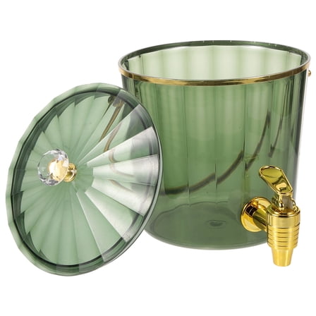 IBASETOY Beverage Dispenser with Spigot for Parties Made of Plastic in Green Color Ideal for Storage 1 Gallon