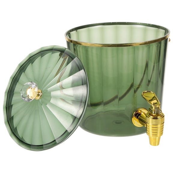IBASETOY Beverage Dispenser with Spigot for Parties Made of Plastic in Green Color Ideal for Storage 1 Gallon