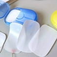 thumbnail image 2 of Thinsony 20pcs/Box Disposable Soap Paper Flakes Washing Cleaning Hand Bath Travel Scented Slice Sheets, 2 of 8