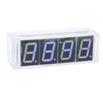thumbnail image 2 of Kit de reloj LED digital de 4 dígitos para bricolaje, con visualización automática de hora y temperatura, kit de reloj electrónico para bricolaje, color azul, 2 of 12