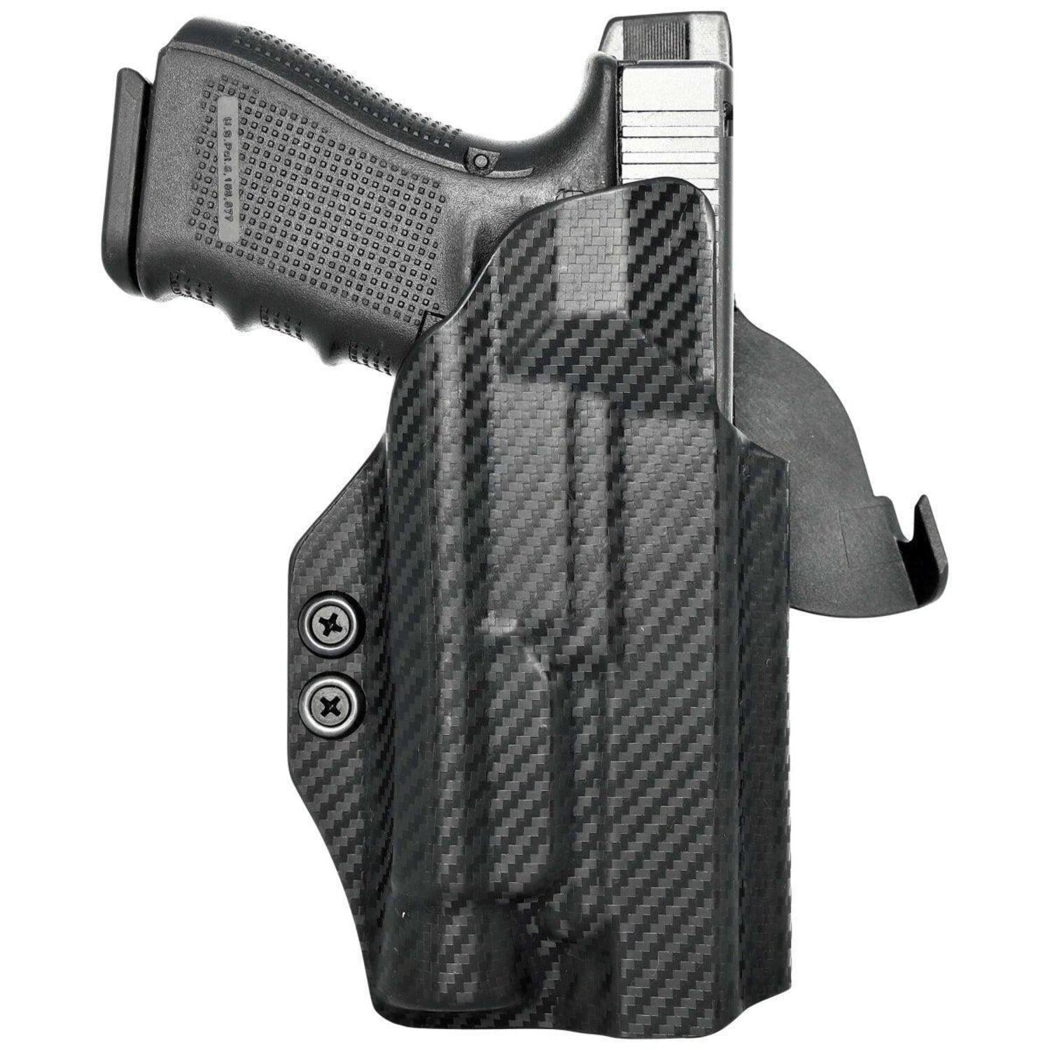 Rounded OWB KYDEX Paddle Holster, Glock 17 19 19X 22 23 31 32 34 35 45 Gen 1-5 w