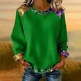 thumbnail image 2 of Craaazy Women's Carnival Prints Crewneck Long Sleeve Mardi Gras Sweatshirts Gifts, 2 of 5