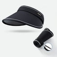 thumbnail image 3 of iHPH7 Sun Visor Hat for Women Sun Protection Caps for Women Sports Visors for Women Womens Hats with Brim Visor Hats for Women, Black One Size, 3 of 3
