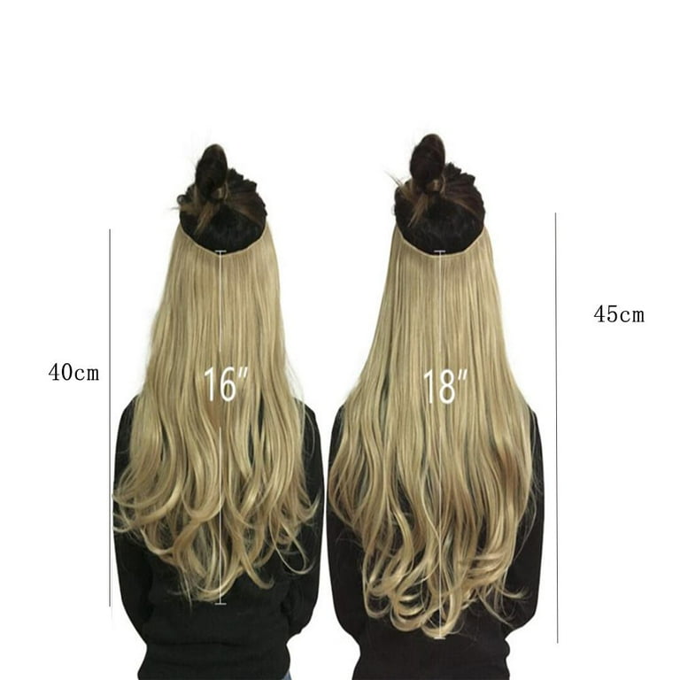 Synthetic No Clip Curly Hair Fluffy Hair Bun False Hairpiece Fake Hair Piece Wave Halo Hair Toupee 16 INCHES LIGHT SANDY BLONDE Synthetic No Clip Curly Hair Fluffy Hair Bun False Hairpiece Fake Hair Piece Wave Halo Hair Toupee 16 INCHES LIGHT SANDY BLONDE