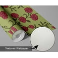 thumbnail image 6 of S4Sassy Peel & Stick Vinyl Wallpaper, Floral Wall Paper Contact Paper Waterproof- Green, 25"x120", Textured Finish, Removable Asian Style Covering for Home Decor in Bedrooms & Living Areas, 6 of 9