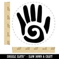 thumbnail image 2 of Southwestern Style Tribal Hand with Swirl Self-Inking Rubber Stamp Ink Stamper - Blue Ink - Large 1-1/2 Inch, 2 of 7