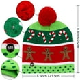 thumbnail image 3 of MesaSe Chapeau Lumineux à LED Bonnet Tricoté Coloré Bonnet de Noël à LED, 3 of 6