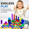 thumbnail image 3 of Dimple Large Blocks for Toddlers/Kids Stackable, Multi-Colored, Interlocking Toys Safe, Non-Toxic Plastic Bright Colors, Waterproof Boys and Girls Age 3 + (300 Pieces), 3 of 9