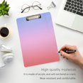 thumbnail image 4 of FMSHPON Pink Purple Gradient Clipboard Hardboard Wood Nursing Clip Board and Pull for Standard A4 Letter 13x9 inches, 4 of 7