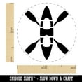 thumbnail image 2 of Double Kayak with Crossed Paddles Self-Inking Rubber Stamp Ink Stamper - Sky Blue Ink - Medium 1 Inch, 2 of 7