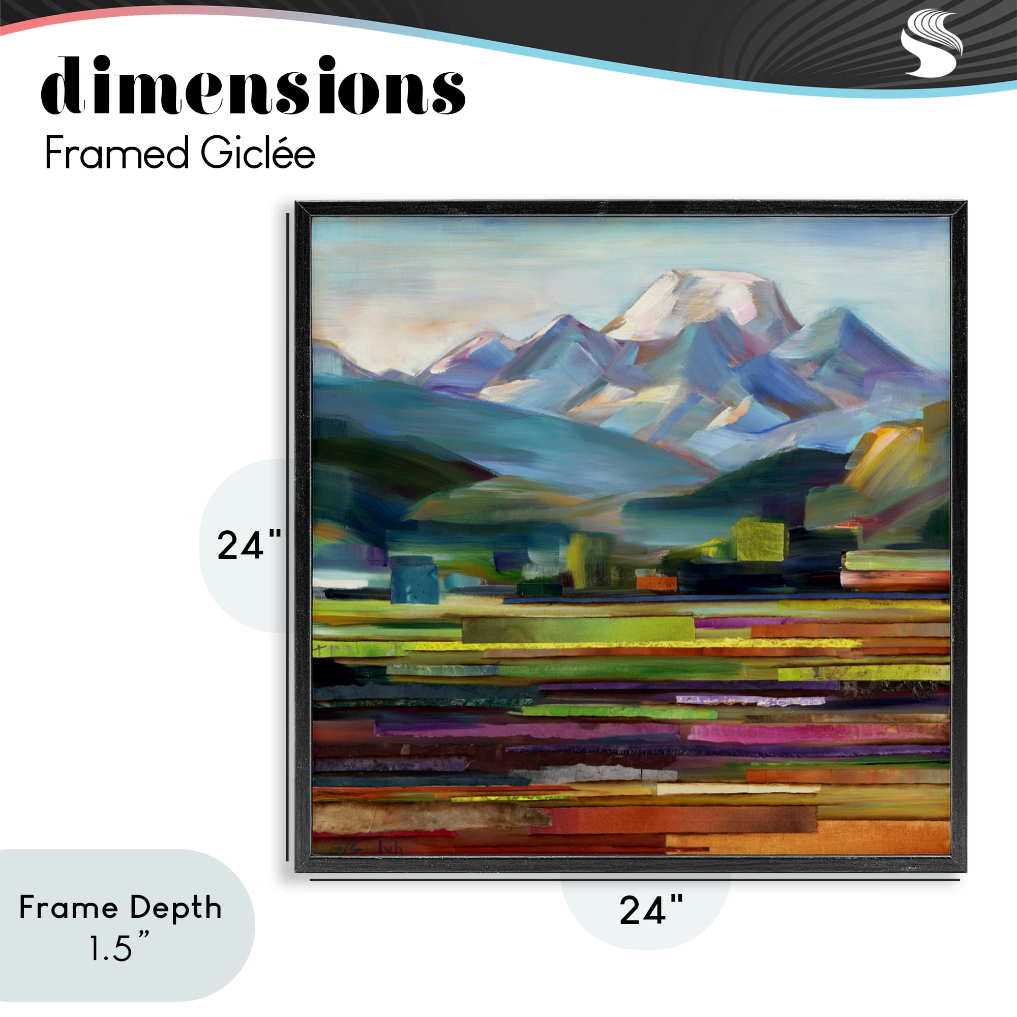 Stupell Industries Nature's Layers Mountain Scene Black Framed Giclee Art, design by Borcherding