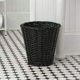 thumbnail image 3 of Household Essentials Wicker Waste Basket, Willow Weave Painted Black, Includes Plastic Liner, Great as a Waste Basket or Decorative Planter, Black, 3 of 5