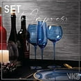 thumbnail image 5 of Vikko Champagne Flutes, 8.5 Ounce Toasting Champagne Flute, Blue with Gold Crystal Clear Champagne Glasses, 4 Elegant Sparkling Wine Glasses, 5 of 7