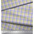 thumbnail image 3 of Soimoi Green Poly Georgette Fabric Window Pane Check Decor Fabric Printed Yard 42 Inch Wide, 3 of 3