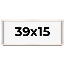 39x15 Frame White Wheat Solid Wood Picture Frame | Moulding Width 0.75 Inches | Interior Depth 0.5