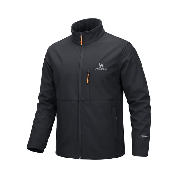 CAMEL Men's Athletic Jackets Windbreaker Coat Lightweight Softshell Hiking Jacket Outdoor Outerwear