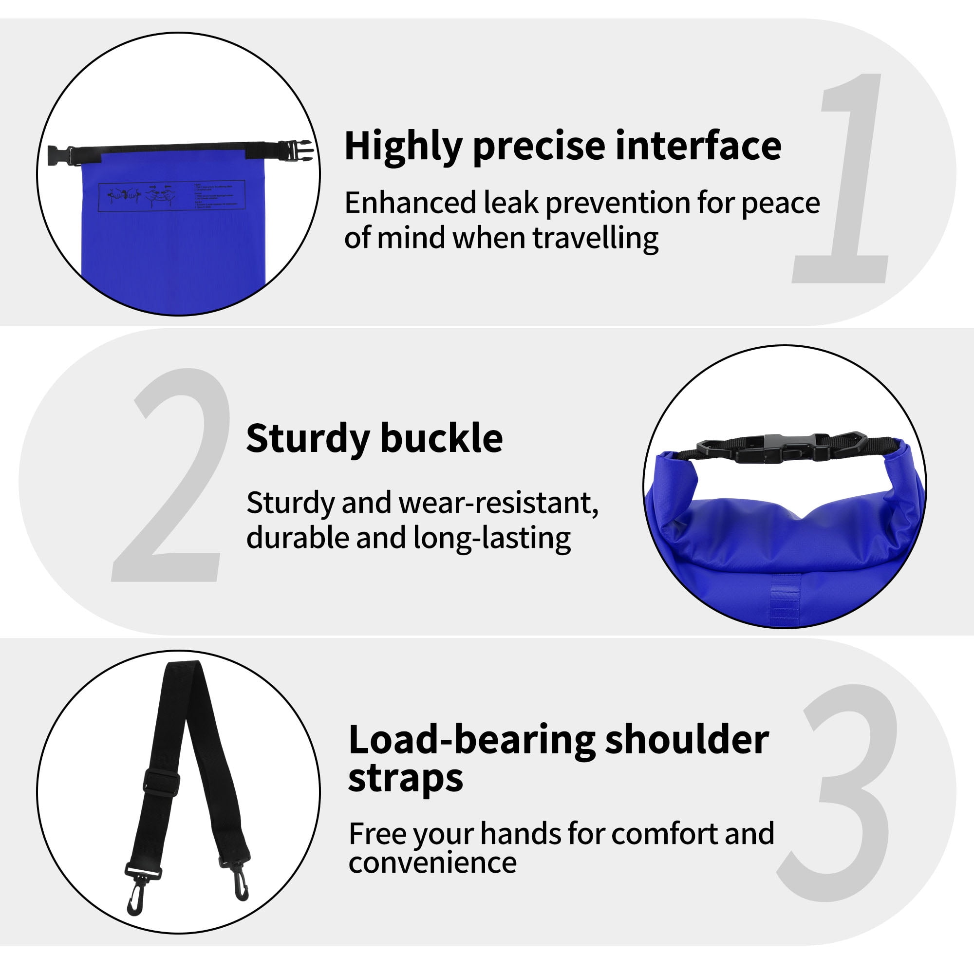 Unique Bargains Durable Waterproof Dry Bag Sky Blue