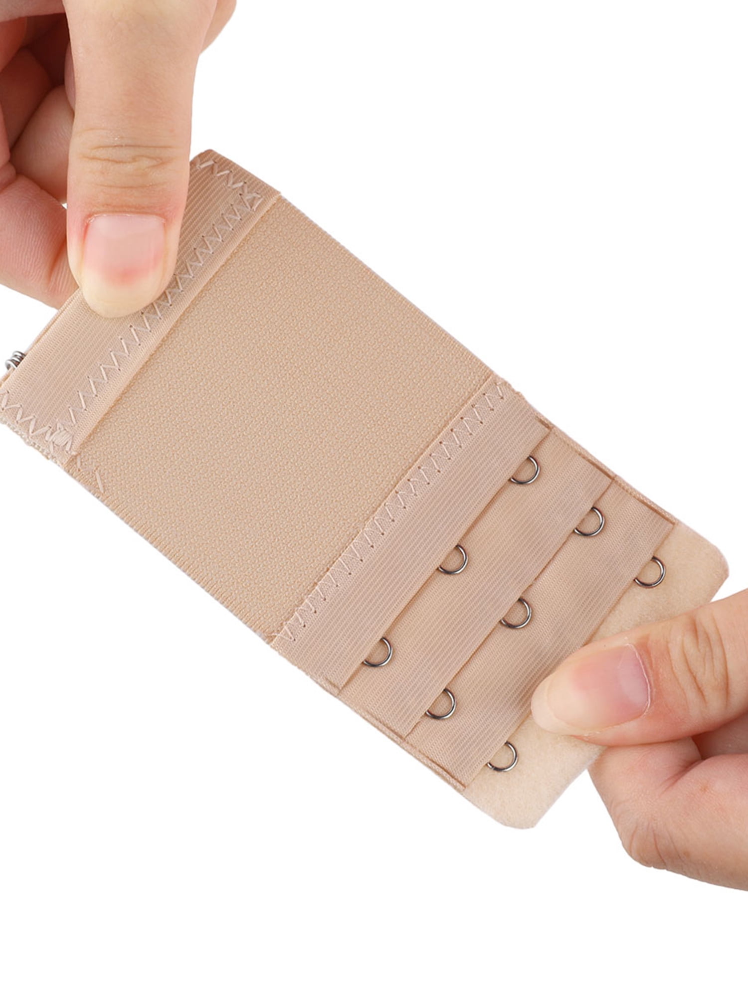 Unique Bargains 2 Pcs Bra Extenders Elastic Bra Strap Extension 3-Row 2/3/4 Hook