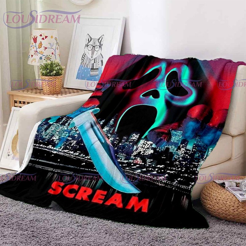 Newest Horror Scream 6 Movies Printed Blanket Warm Thin Blanket Flannel  Soft and Comfortable Home Travel Blanket Birthday Gift - Walmart.com