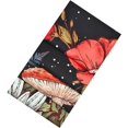 thumbnail image 5 of Tapiz floral de calavera, tapiz de esqueleto de flores, tapiz de jardín de luna, plantas de hongos, colgante de pared vintage para habitación (51,2 × 59,1 pulgadas) negro, 5 of 5