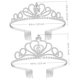 thumbnail image 5 of TABLETREANDS 2Ud Bridal Crown Headband Silver Crystal Rhinestone Tiara for Wedding and Party Use, 5 of 7
