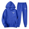 thumbnail image 3 of Mens Jogging Suits 2 Piece Set Hoodie and Sweatpants Set Sweatsuits Long Sleeve Hoodie and Sweatpants Sets Men's Clothing, Blue, Size XXL, 3 of 5