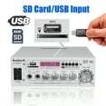 thumbnail image 4 of Novashion Bluetooth 5.0 Power Amplifier, Stereo Radio Amp, Music Player, 2 Mic in 1 for Car / Home Use, White, 4 of 8