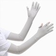 thumbnail image 2 of Cdudpw Full Finger UV Protection Gloves Driving Gloves Women, Breathable Touchscreen UPF Glove Sun Protection Glove(Light Gray), 2 of 5