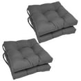 thumbnail image 1 of Blazing Needles 16-inch Square Indoor Chair Cushions (Set of 2, 4, or 6) - 16" x 16" Steel Grey Set of 4, 1 of 5