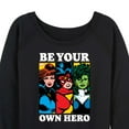 thumbnail image 3 of Marvel - Be Your Own Hero - Women's French Terry Pullover Sweatshirt, 3 of 5