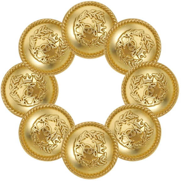 HAMPPLIES 20Pcs Sewing Buttons For Clothes Diy Projects Golden Round Alloy Decorative