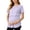 Purple, variant on Women's Maternity Plaid Shirts Short Sleeves Nursing Tops Double Laye Breastfeeding Tees Pregnancy Clothes